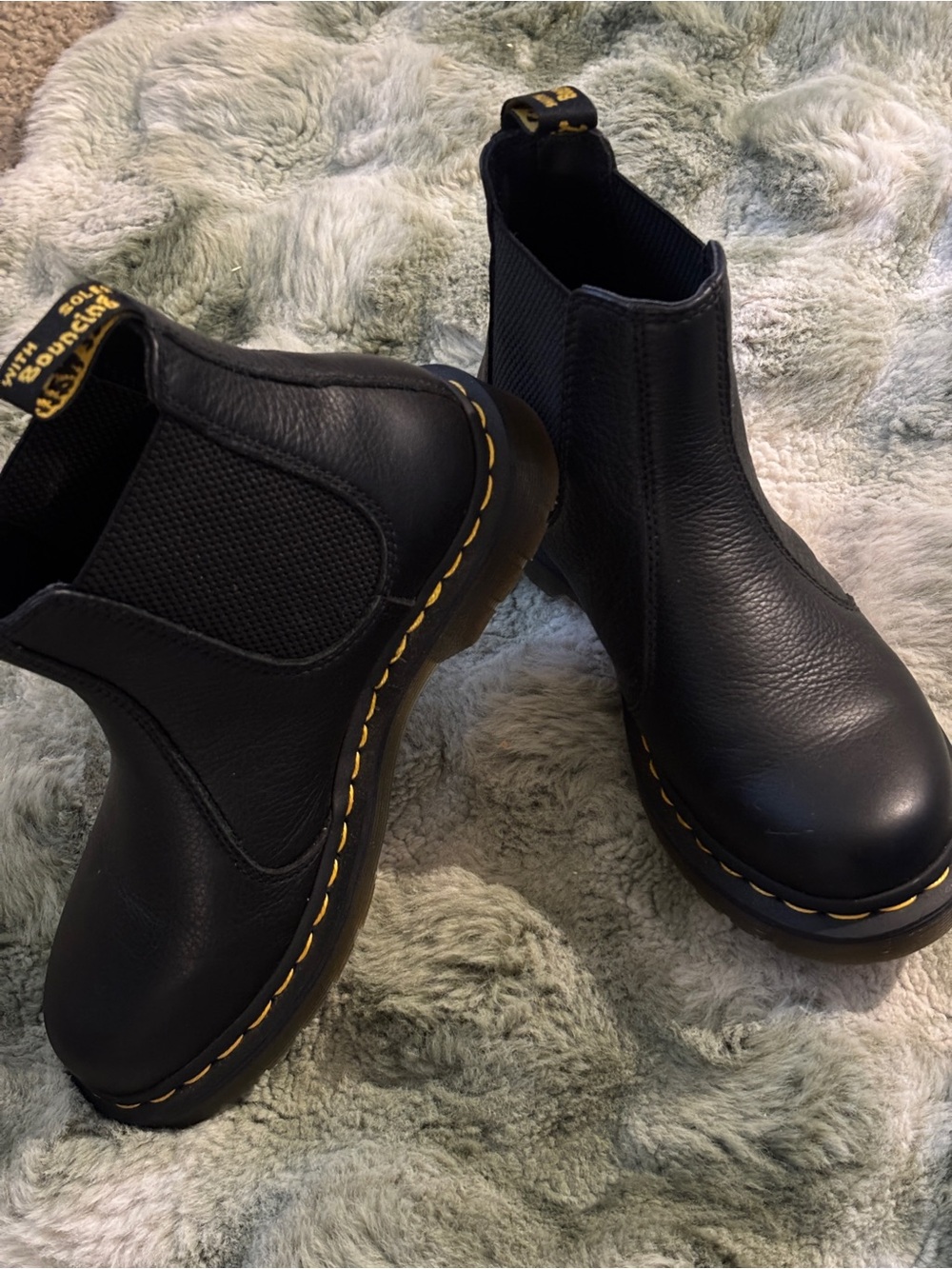 Black Leather Doc Martin Botties